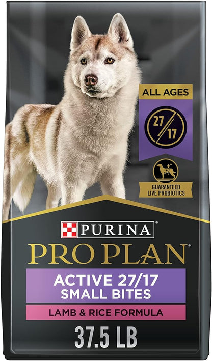 Purina Pro Plan High Protein, Small Bites Dog Food, SPORT 27/17 Lamb & Rice Formula - 37.5 lb. Bag - PAWPICO