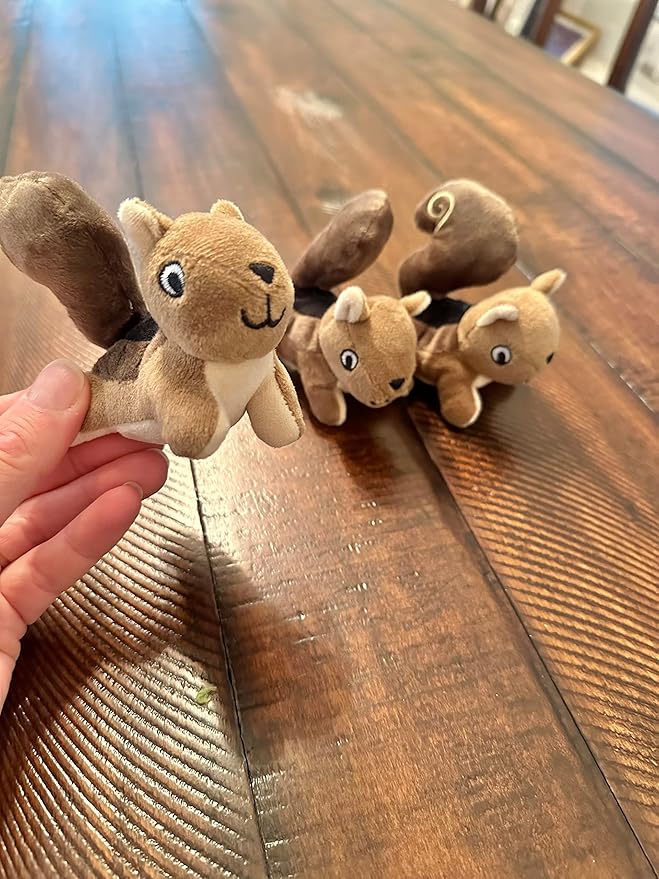 Hide and Seek Dog Toy, Stuffed Animal Tree House, Burrow Dog Toy, Hide and Seek Toy for Small Dogs (Replacement Animals, Squirrel) - PAWPICO