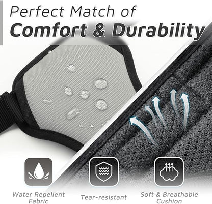 Eagloo Dog Harness Medium Sized Dog, No Pull Service Vest with Reflective Strips and Control Handle, Adjustable and Comfortable for Easy Walking, No Choke Pet Harness with 2 Metal Rings, Grey, M GoExplorewithEagloo
