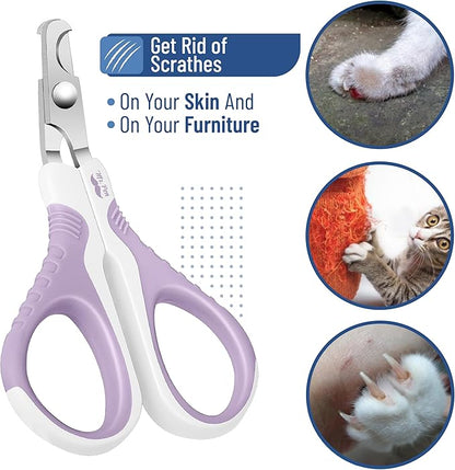Mr. Pen- Cat Nail Clipper, Purple, Cat Nail Trimmer, Cat Nail Clippers, Cat Claw Clippers, Cat Clippers for Nails, Pet Nail Clippers, Kitten Nail Clipper, Small Dog Nail Clipper, Cat Claw Trimmer - PAWPICO