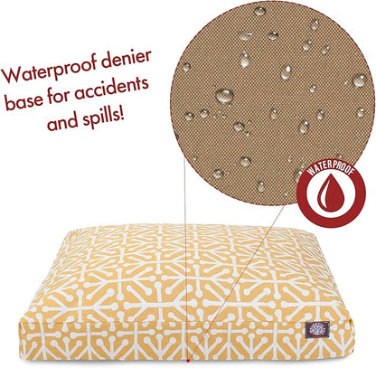 Citrus Aruba Medium Rectangle Indoor Outdoor Pet Dog Bed With Removable Washable Cover By Majestic Pet Products - PAWPICO