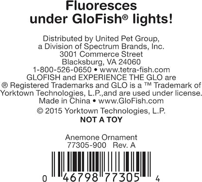 GloFish Anenome Ornaments, Fish Tank Decorations, Aquarium Decorations, Creates a Glowing Effect (Pack of 1) GloFish
