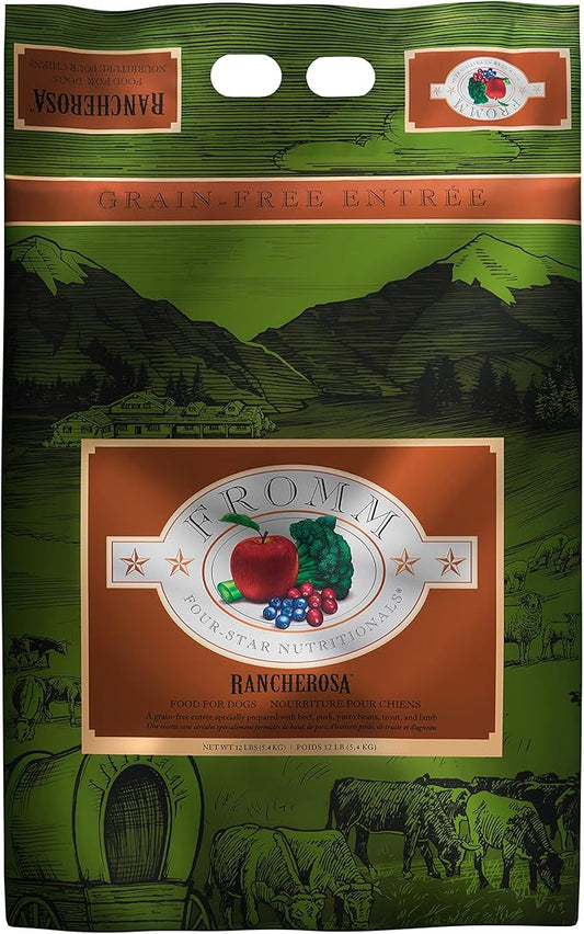 Fromm Four-Star Nutritionals Rancherosa Dog Food - Premium Dry Dog Food - Beef Recipe - 12 lb - PAWPICO