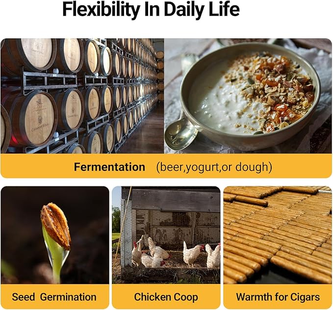 REPTI ZOO 8" X 12" Reptile Heat Pad Fast Heating Pad with Adjust Knob 16W Reptile Heat Mat for Turtles/Hermit Crabs/Bearded Dragons/Leopard Geckos/Snakes/Lizards, and Seed Germination REPTIZOO