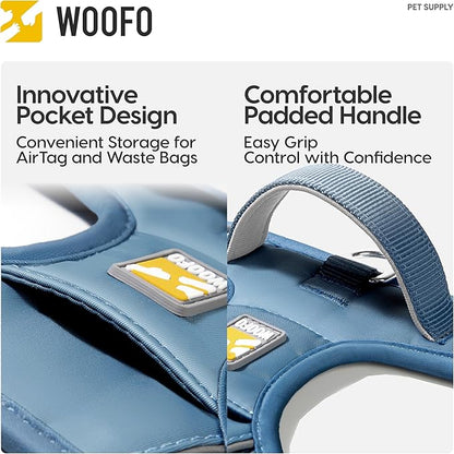 Core Dog Harness with Handle and Pocket, Sliver ion Inner Fabric, Wear-Resistant Shell Fabric, Reflective and Soft Padded (Avocado Green, Size Small) - PAWPICO