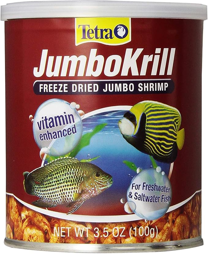 Tetra JumboKrill Freeze-Dried Jumbo Shrimp 3.5 Ounces, Natural Shrimp Treat For aquarium Fish, red (16198) : Pet Food : Pet Supplies Tetra