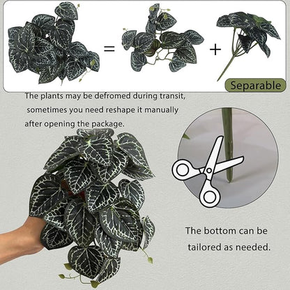 Fake Reptile Plants for Reptile Terrarium Plants, Reptile Plant Décor, Turtle Tank Plants with Suction Cup IBWell