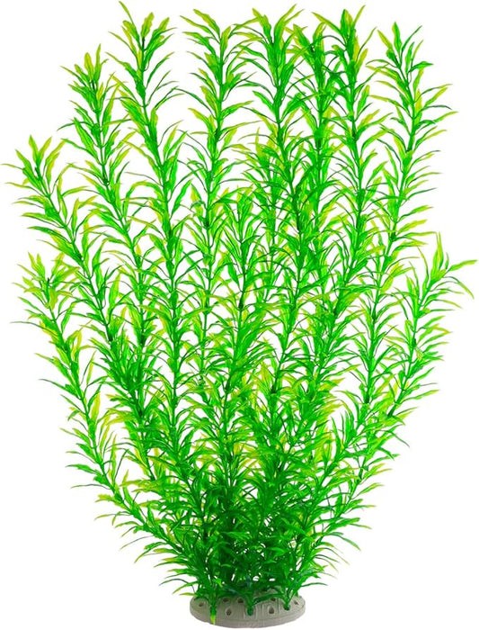 Aquarium Plastic Plants Large, Artificial Plastic Long Fish Tank Plants Decoration Ornaments Safe for All Fish 21 Inches Tall (J07 Green) JIH