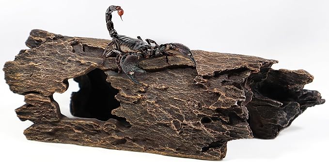 Fish Tank Decorations - Large Aquarium Decorations Air Bubbler Tree Fish House for Betta Hideout Caves Buddha Decor Temple Ruins Arched Betta Fish Accessories Reptile House Shelter Decor (Wood A-L) PTFJZ