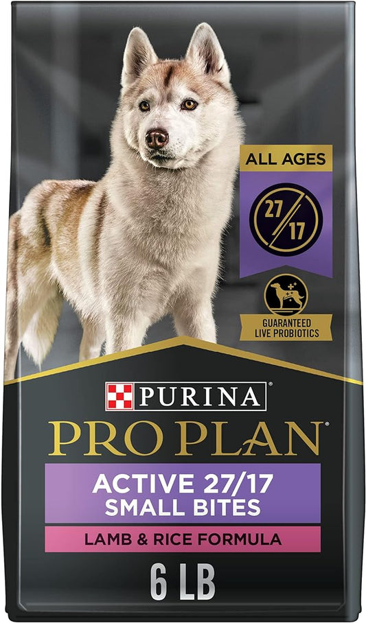 Purina Pro Plan High Protein, Small Bites Dog Food, SPORT 27/17 Lamb & Rice Formula - 6 lb. Bag - PAWPICO