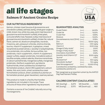 Canidae All Life Stages Real Salmon & Ancient Grains Recipe – High Protein Premium Dry Dog Food for All Ages, Breeds, and Sizes– 27 lbs. - PAWPICO