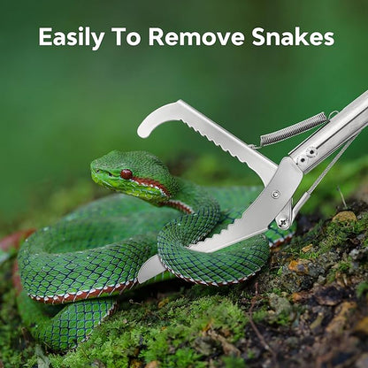 50in Snake Clamp 26in Retractable Snakes Hook,Foldable Locking Animal Handling Tool Northspoor