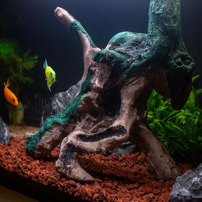 Fish Tank Decorations Aquarium Décor Resin Artificial Tree Trunk Root (G) Taomypets