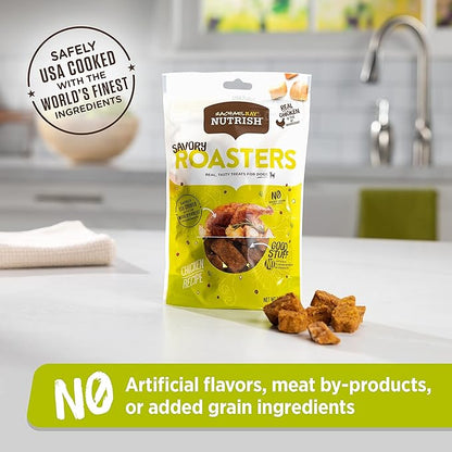 Rachael Ray Nutrish Savory Roasters Real Meat Dog Treats, Roasted Chicken Recipe, 5 Ounces (Pack of 5), Grain Free - PAWPICO