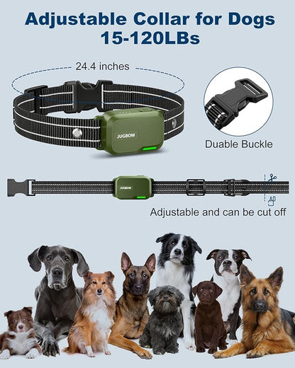 Jugbow Dog Shock Collar - 3300FT Dog Training Collar with Remote Innovative IPX7 Waterproof with 4 Training Modes, Rechargeable E-Collar for All Breeds FollowJugbowtoGetSurprise