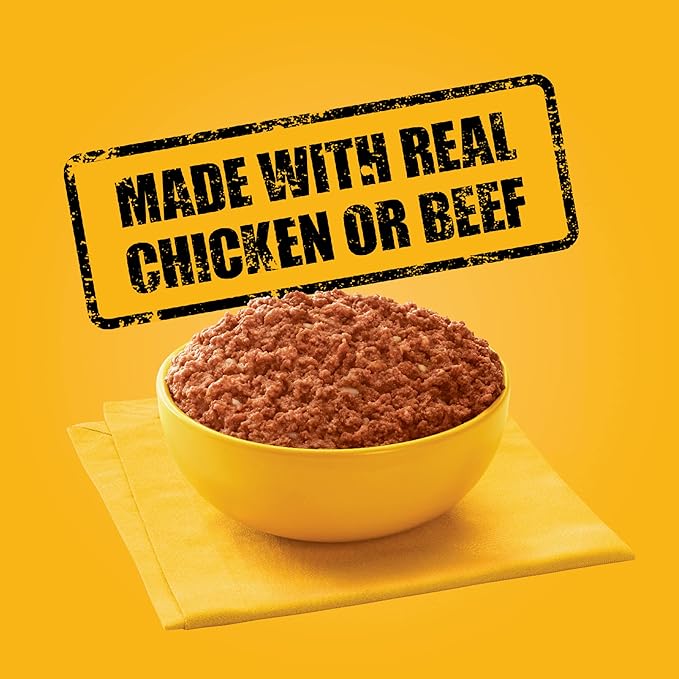 PEDIGREE CHOPPED GROUND DINNER Adult Canned Soft Wet Dog Food Variety Pack, with Chicken and Beef, 13.2 oz. Cans 24 Pack - PAWPICO