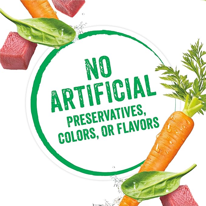 Beneful Purina Infused Wet Dog Food Pate with Real Lamb, Carrots and Spinach, with Sunflower Oil - (8 Packs of 3) 3 oz. Sleeves - PAWPICO