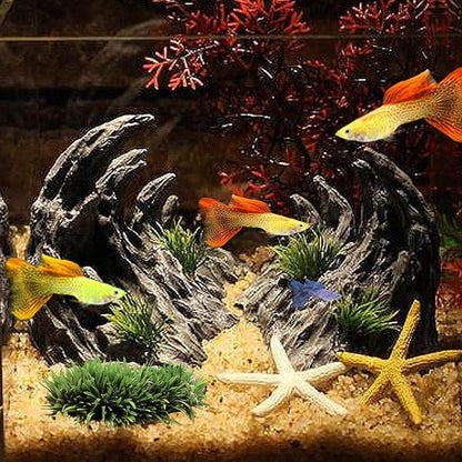Aquarium Decoration for Fish Tank Rock Cave Aquarium Ornament Aquarium Mountain View Stone Ornaments Aquarium Decor Shelter House Cave Fish Tank Decoration - Small VMCN