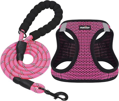 Dog Harness Step-in Breathable Puppy Cat Dog Vest Harnesses for Small Medium Dogs matilor
