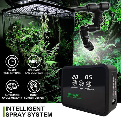 Reptile Fogger Automatic Reptile Mister Fogger for Terrarium, Timed Reptile Humidifiers for Chameleon/Lizard/Snake/Turtle/Frog MYGIIKAKA