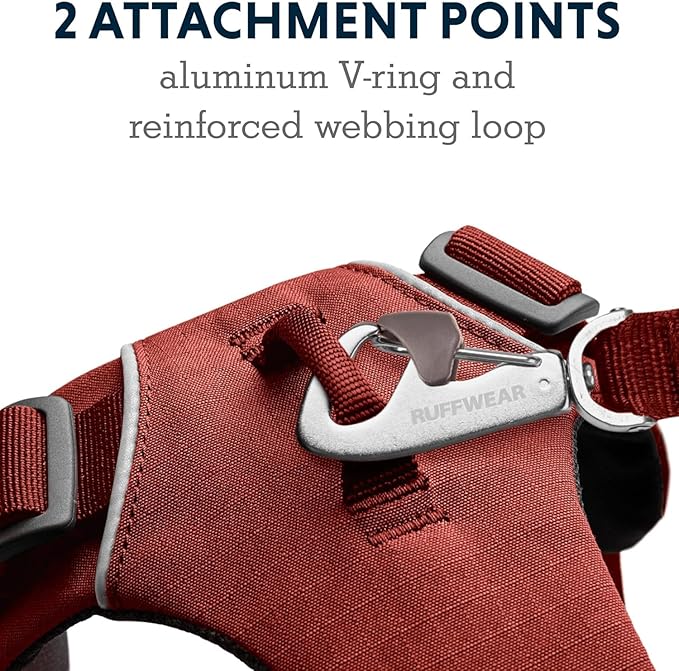 Ruffwear, Front Range Dog Harness, Reflective and Padded Harness for Training and Everyday, Red Clay, Small RuffwearInc