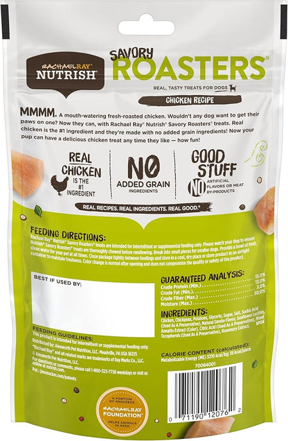 Rachael Ray Nutrish Savory Roasters Real Meat Dog Treats, Roasted Chicken Recipe, 5 Ounces (Pack of 5), Grain Free - PAWPICO