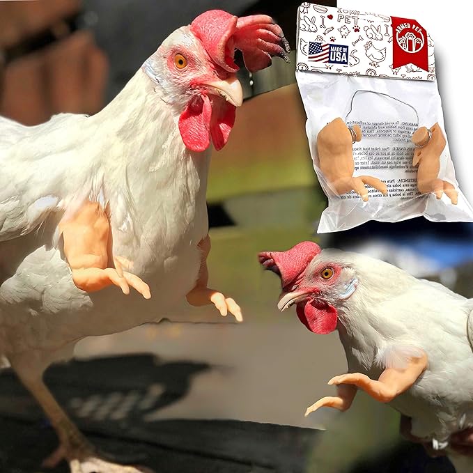 T-Rex Flesh The Original Chicken Arms Made in Texas America Put on Chickens to Wear Trex Raptor Dinosaur Claw Chicken Funny Toys Photo Props Novelty Gift for Viral Photos, 3D Printed Meme Fighting ArmedPet