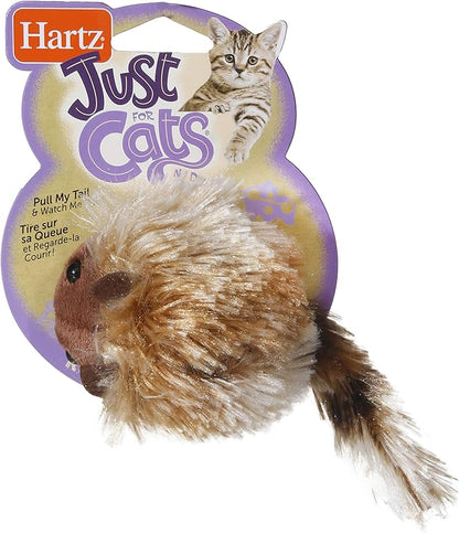 HARTZ Just For Cats Running Rodent Vibrating Plush Mouse Cat Toy - PAWPICO