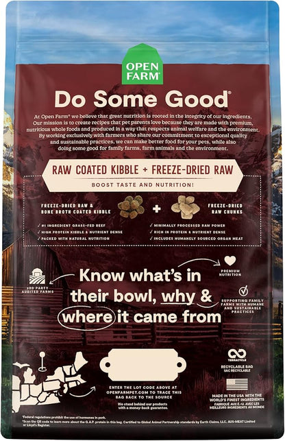 Open Farm RawMix Ancient Grains Front Range Recipe for Dogs, Includes Kibble, Bone Broth, and Freeze Dried Raw, Inspired by The Wild, Humanely Raised Protein and Non-GMO Fruits and Veggies, 20 lb - PAWPICO