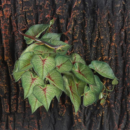 Fake Reptile Plants for Reptile Terrarium Plants, Reptile Plant Décor, Turtle Tank Plants with Suction Cup IBWell