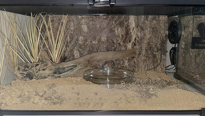 Fake Desert Dry Grass, Reptile Plants for Terrarium, Bearded Dragon Tank Accessories Habitat Decor fit Crested Gecko Leopard Lizard Chameleon Ball Python Snake WOLEDOE