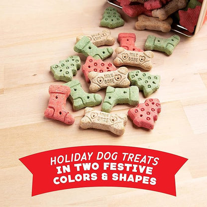 Milk-Bone Limited Edition Holiday Dog Treats, Small Biscuits, 24 Ounce Reusable Tin (Pack of 2) - PAWPICO