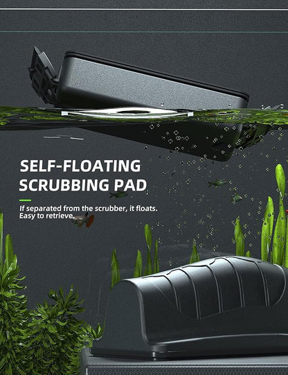 Jasonwell Magnetic Aquarium Fish Tank Cleaner Magnet Scraper for Glass Aquariums Cleaning Tools Scrubber Floating Brush (L) Jasonwell