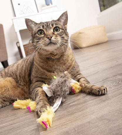 Petlinks HappyNip Loopy Llama Plush Cat Toy, Contains Silvervine & Catnip - Yellow, One Size - PAWPICO