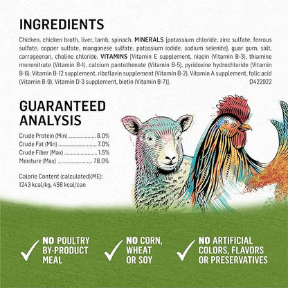 Purina Beyond Grain Free, Natural Pate Wet Dog Food, Grain Free Chicken, Lamb & Spinach Recipe - (12) 13 oz. Cans - PAWPICO