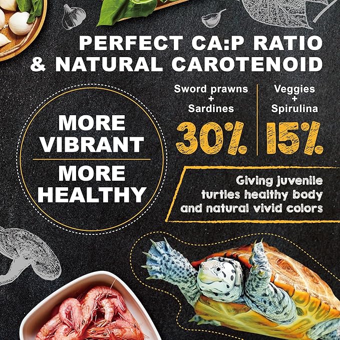 Ultra Fresh Floating Juvenile Turtle Food, All Natural Ingredients, Wild Sword Prawn, w/Deodorizing Probiotics, Juvenile Turtle Deodorizing Nutri Stick 3.35 oz UltraFresh-ShrimpDelight