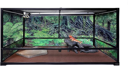 Carolina Custom Cages Reptile 34" T5HO UVB 39W + Double GU10 Basking Light Fixture, Bundle with 10.0 UVB Tube and Two 75w Heat Lamps CarolinaCustomCages
