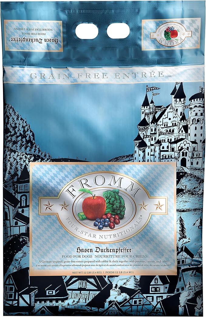 Fromm Four-Star Nutritionals Hasen Duckenpfeffer Dog Food - Premium Dry Dog Food - Rabbit Recipe - 12 lb - PAWPICO