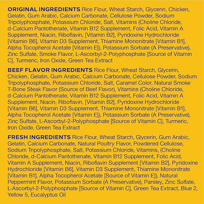 PEDIGREE DENTASTIX Large Dog Dental Care Treats Original, Beef & Fresh Variety Pack, 2.73 lb.Pack (51 Treats) - PAWPICO