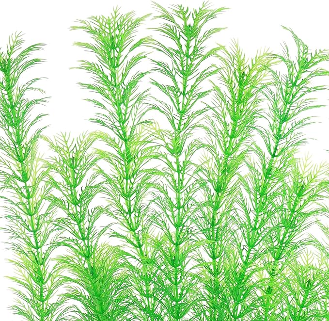 Aquarium Plastic Plants Large, Artificial Plastic Long Fish Tank Plants Decoration Ornaments Safe for All Fish 21 Inches Tall (J67 Grenn) JIH