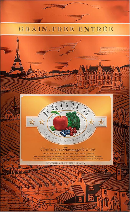 Fromm Four-Star Nutritionals Chicken au Frommage Dog Food - Premium Dry Dog Food - Chicken Recipe - 26 lb - PAWPICO