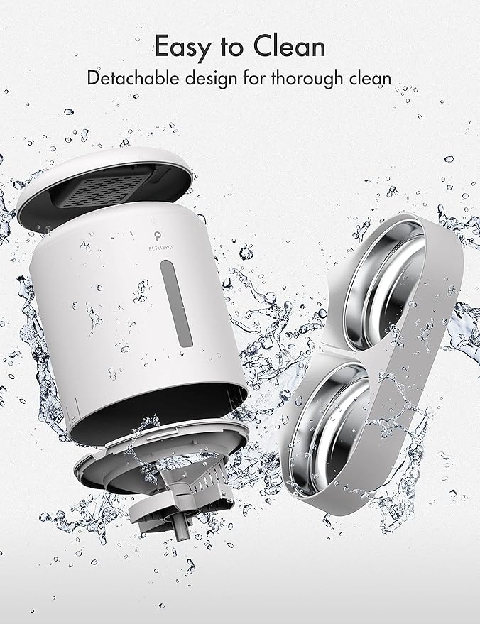 PETLIBRO Automatic Cat Food Dispenser for Two Cats 5L Auto Cat Feeder Dry Food Dispenser with Splitter & 2 Stainless Bowls, 10s Meal Call and Timer Setting 50 Portions 6 Meals Per Day for Cat and Dog - PAWPICO