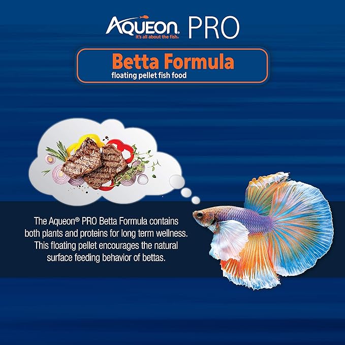Aqueon PRO Pellet Fish Food Betta Formula 1.4 oz Aqueon