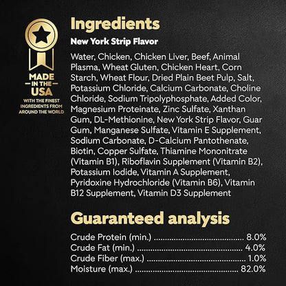 CESAR Adult Wet Dog Food Filets in Gravy New York Strip Flavor, 3.5 oz. Easy Peel Trays, Pack of 24 - PAWPICO