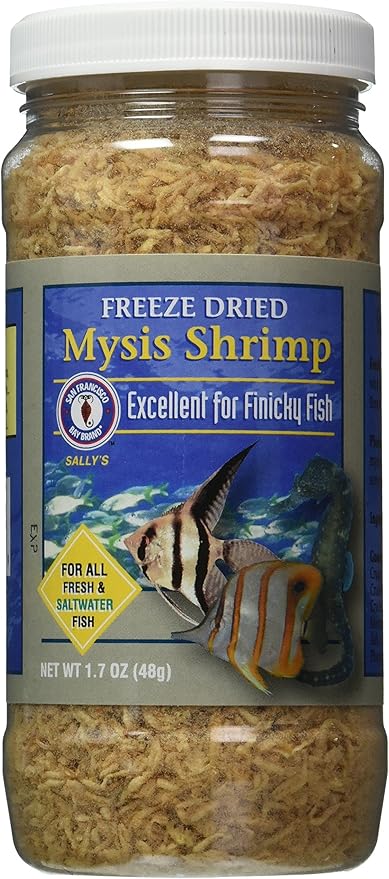 San Francisco Bay Brand Asf71720 Freeze Dried Mysis Shrimp For Fresh And Saltwater Fish, 48Gm SanFranciscoBayBrand