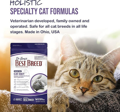 Best Breed Dr. Gary's Grain Free Cat Diet Slow-Cooked in USA [Natural Dry Dog Food for All Ages] - 12lbs. - PAWPICO