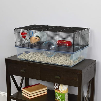Ferplast Favola Hamster Cage Includes Free Water Bottle, Exercise Wheel, Food Dish & Hamster Hide-Out Large Hamster Cage Measures 23.6L x 14.4W x 11.8H-Inches Ferplast