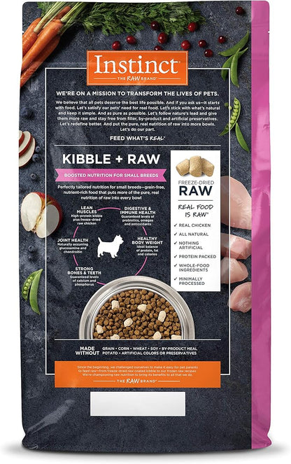 Instinct Raw Boost Small Breed Grain Free Recipe with Real Chicken Natural Dry Dog Food, 4 lb. Bag - PAWPICO