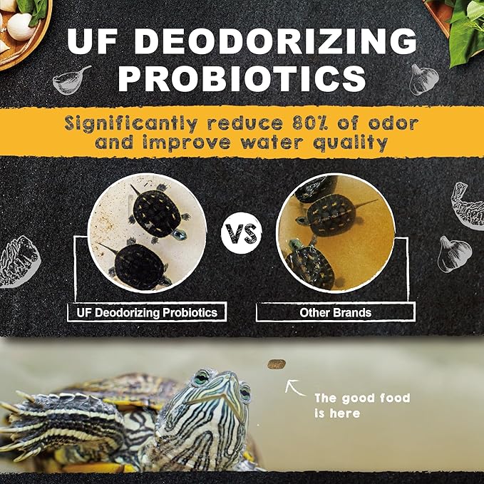 Ultra Fresh Floating Juvenile Turtle Food, All Natural Ingredients, Wild Sword Prawn, w/Deodorizing Probiotics, Juvenile Turtle Deodorizing Nutri Stick 3.35 oz UltraFresh-ShrimpDelight