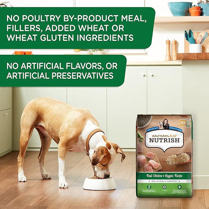 Rachael Ray Nutrish Premium Natural Dry Dog Food, Real Chicken & Veggies Recipe, 28 Lb - PAWPICO